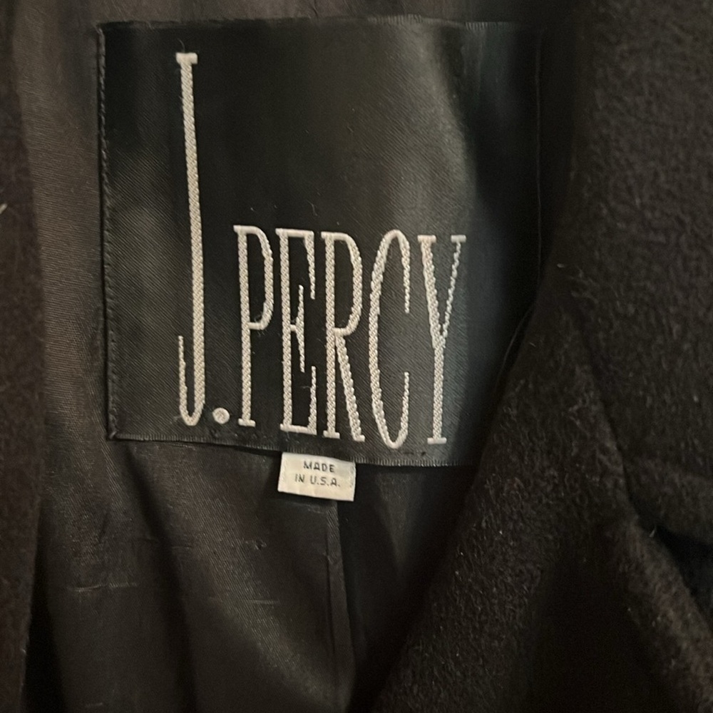 J.Percy Women’s 100% Merino Wool Black Double Breasted Peacoat sz 6 coat/jacket - Picture 2 of 8